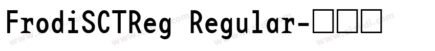 FrodiSCTReg Regular字体转换